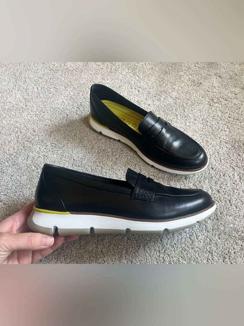 Cole Haan Women’s 4.0 Zerogrand Loafer Black Leather Size 10.5 B (W21339) 4ZG